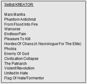 Setlist Kreator