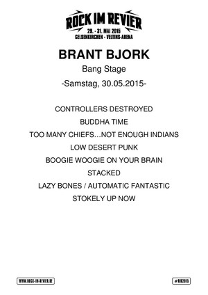 Setlist Brant Bjork © www.Rock-im-Revier.de