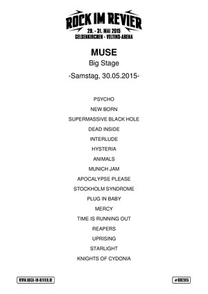 Setlist Muse © www.Rock-im-Revier.de