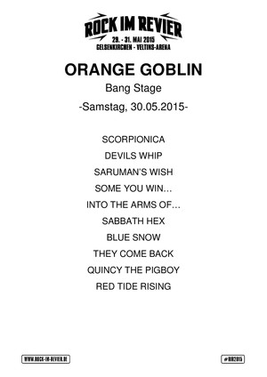 Setlist Orange Goblin © www.Rock-im-Revier.de