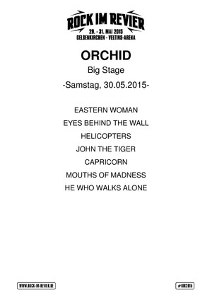 Setlist Orchid © www.Rock-im-Revier.de