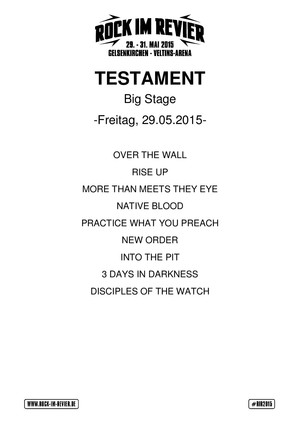 Setlist Testament © www.Rock-im-Revier.de