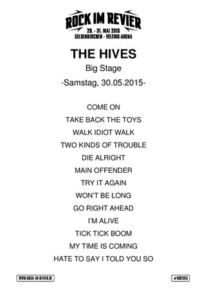 Setlist The Hives © www.Rock-im-Revier.de