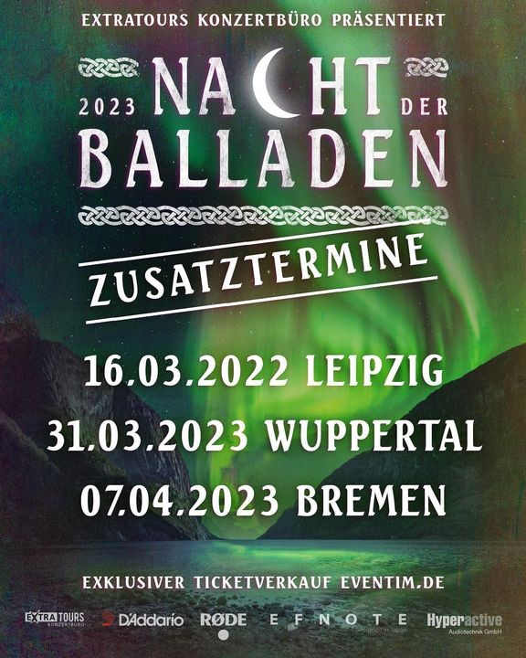 VERSENGOLD | NACHT DER BALLADEN TERMINE 2023